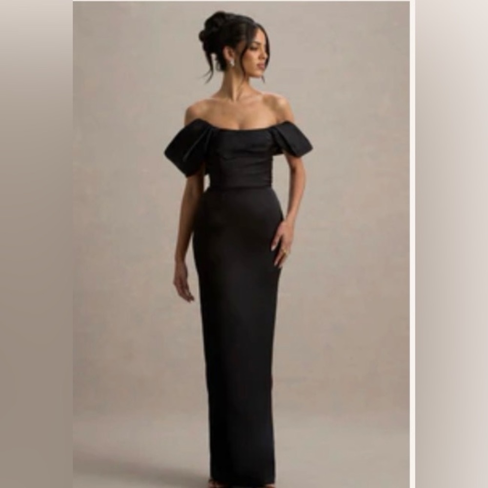 Club L London Strapless Black Dress